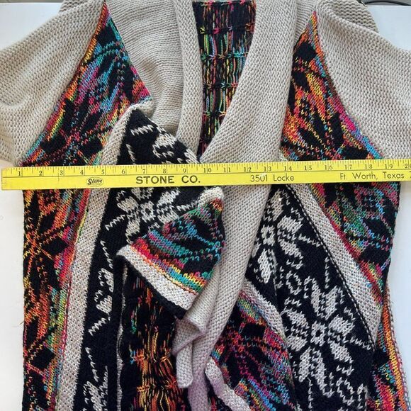 SELFIE COUTURE by Trendology Open Front Boho Cardigan Sweater, M/L - Picture 3 of 7